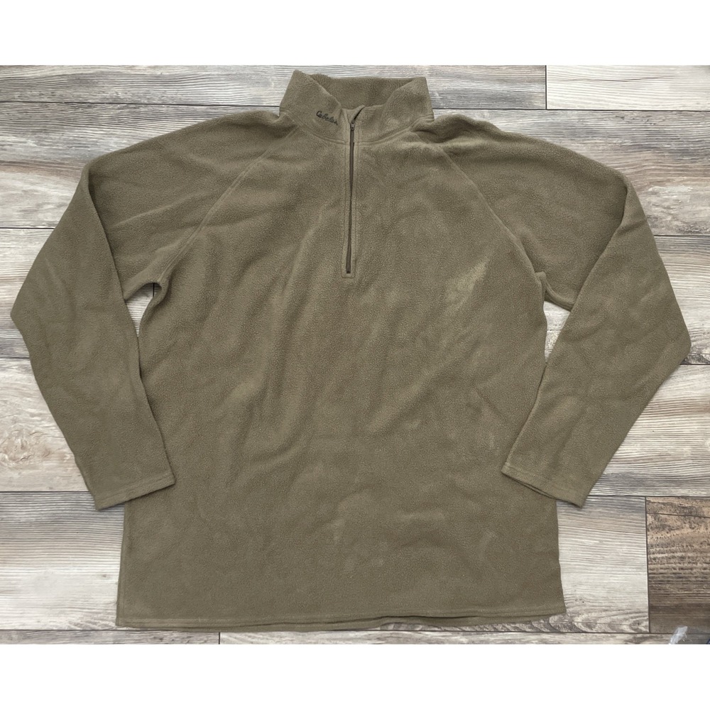 Cabela's 2XLT Men's Brown 1/4 Zip Pullover‎ Sweatshirt
